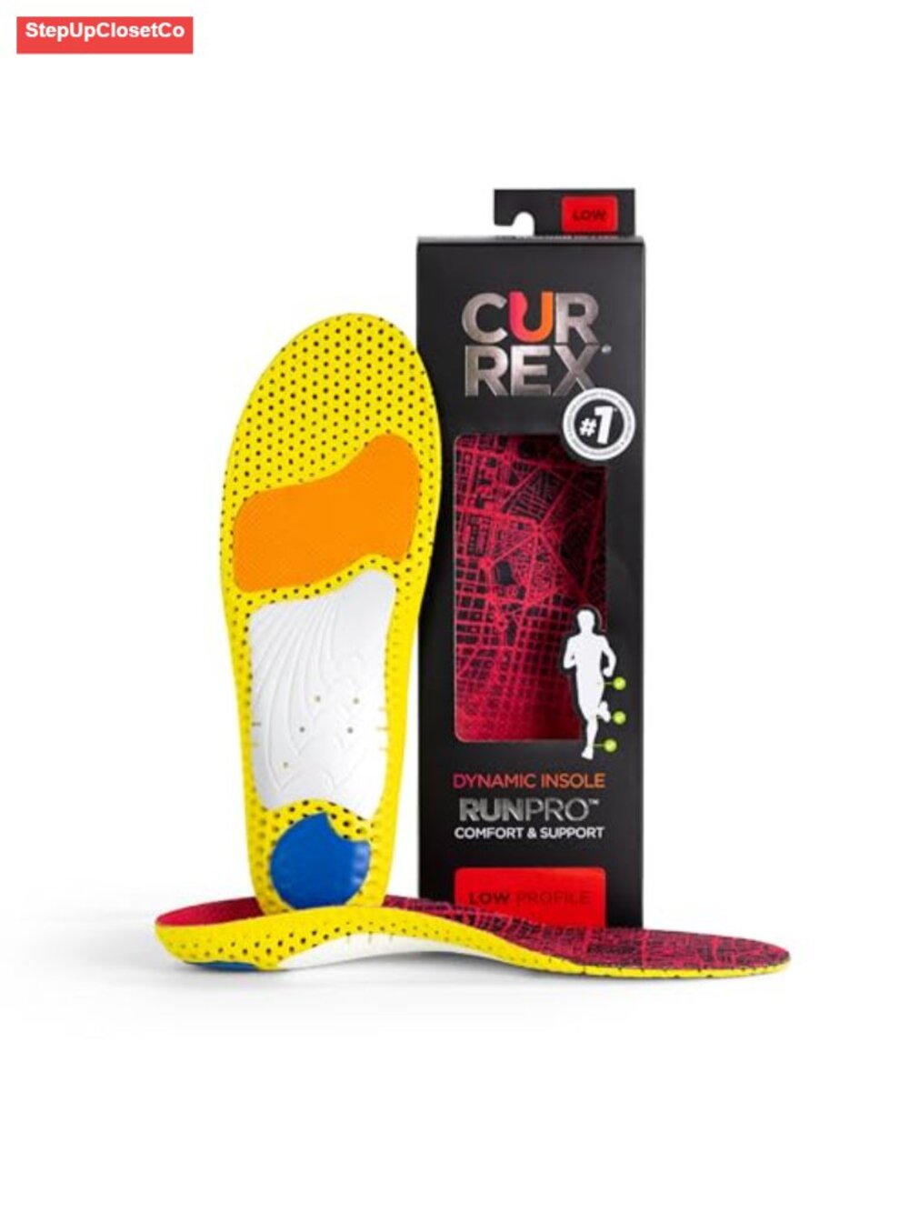 RunPro Running Shoe Insoles Low Arch Support Medium